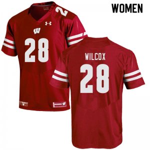 Women's Wisconsin Badgers NCAA #28 Blake Wilcox Red Authentic Under Armour Stitched College Football Jersey VB31H63GS